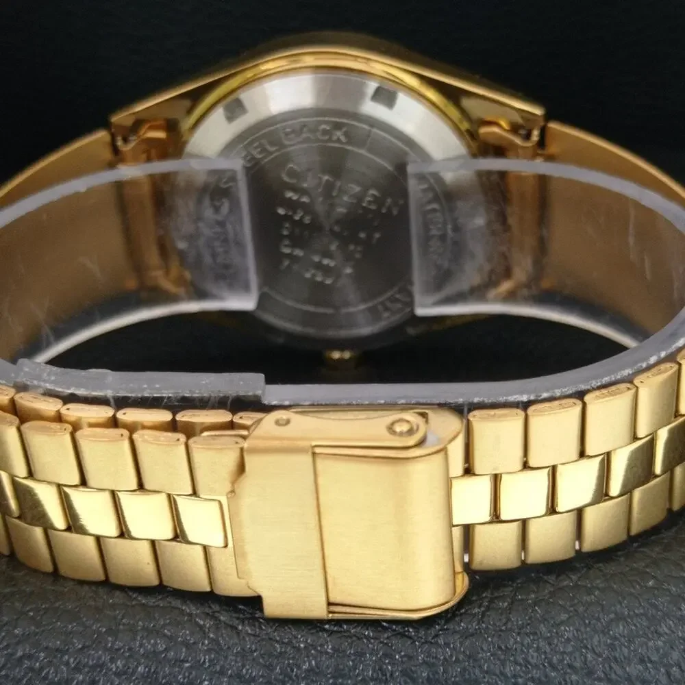 Vintage 1970 Citizen Automatic Mens Gold Watch W/daydate & Gold Accents